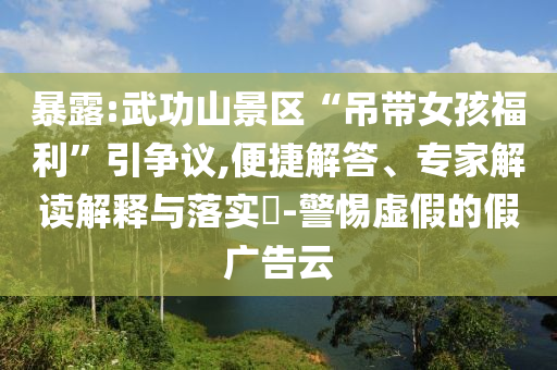 暴露:武功山景區(qū)“吊帶女孩福利”引爭(zhēng)議,便捷解答、專家解讀解釋與落實(shí)?-警惕虛假的假?gòu)V告云