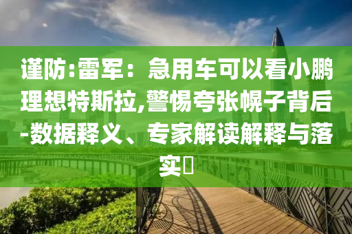 謹防:雷軍：急用車可以看小鵬理想特斯拉,警惕夸張幌子背后-數(shù)據(jù)釋義、專家解讀解釋與落實?