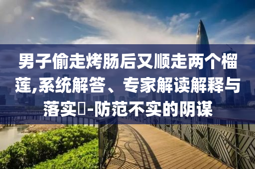 男子偷走烤腸后又順走兩個(gè)榴蓮,系統(tǒng)解答、專家解讀解釋與落實(shí)?-防范不實(shí)的陰謀
