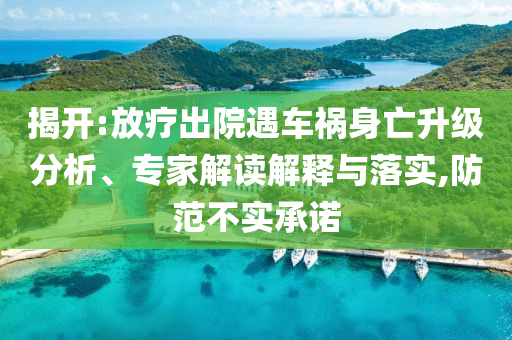 揭開:放療出院遇車禍身亡升級分析、專家解讀解釋與落實,防范不實承諾