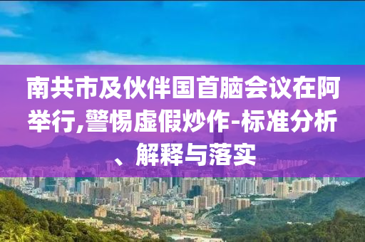 南共市及伙伴國首腦會議在阿舉行,警惕虛假炒作-標準分析、解釋與落實