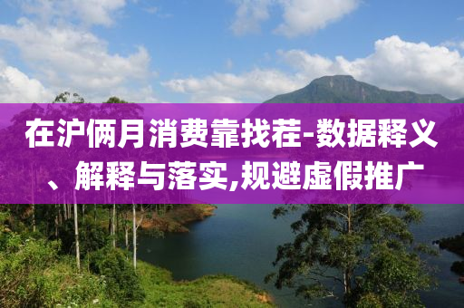 在滬倆月消費(fèi)靠找茬-數(shù)據(jù)釋義、解釋與落實(shí),規(guī)避虛假推廣