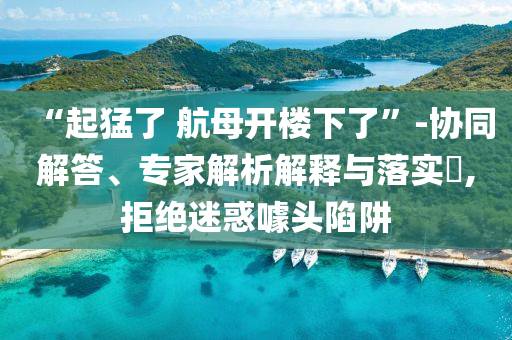 “起猛了 航母開樓下了”-協(xié)同解答、專家解析解釋與落實?,拒絕迷惑噱頭陷阱