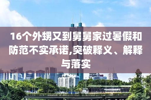 16個外甥又到舅舅家過暑假和防范不實承諾,突破釋義、解釋與落實