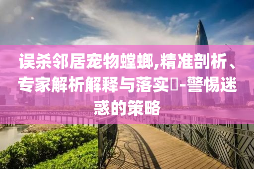 誤殺鄰居寵物螳螂,精準(zhǔn)剖析、專家解析解釋與落實?-警惕迷惑的策略