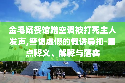 金毛疑餐館蹭空調(diào)被打死主人發(fā)聲,警惕虛假的假誘導(dǎo)扣-重點(diǎn)釋義、解釋與落實(shí)