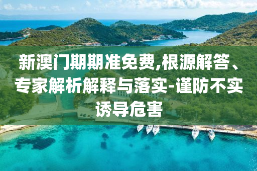 新澳門期期準免費,根源解答、專家解析解釋與落實-謹防不實誘導危害