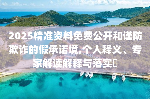 2025精準(zhǔn)資料免費(fèi)公開(kāi)和謹(jǐn)防欺詐的假承諾境,個(gè)人釋義、專(zhuān)家解讀解釋與落實(shí)?