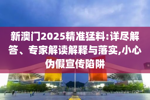 新澳門(mén)2025精準(zhǔn)猛料:詳盡解答、專(zhuān)家解讀解釋與落實(shí),小心偽假宣傳陷阱